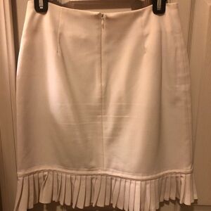 Worthington Winter White Pencil Skirt with Pleated Hem